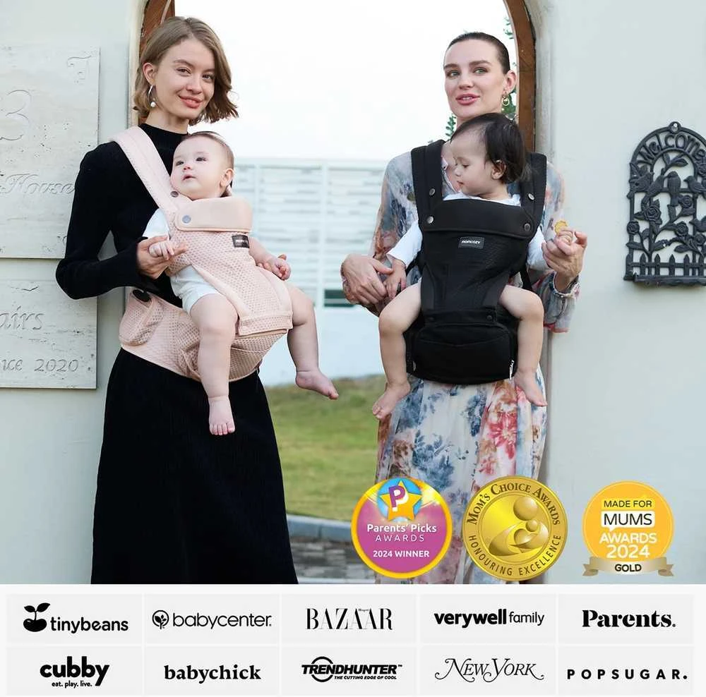 MOMCOZY KŪDIKIŲ NEŠIOKLĖ MOVE2FIT 2IN1 SU KLUBŲ SĖDYNE, JUODA