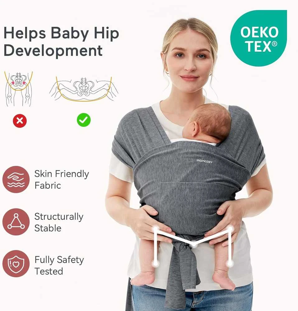 Momcozy Kūdikių nešioklė, tamsiai pilka