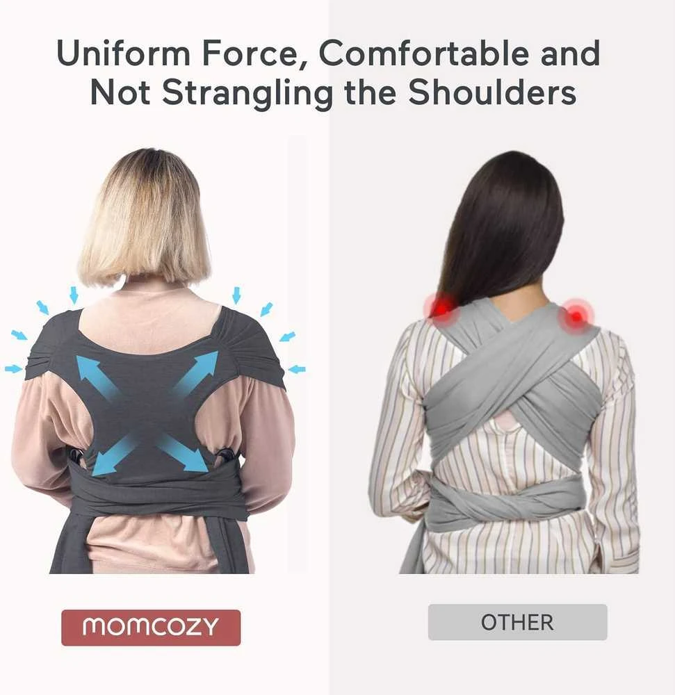 Momcozy Kūdikių nešioklė, tamsiai pilka