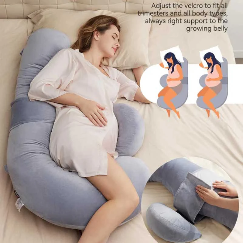 MOMCOZY NĖŠČIOSIOS PAGALVĖ, F FORMOS, VELVET Pilkas