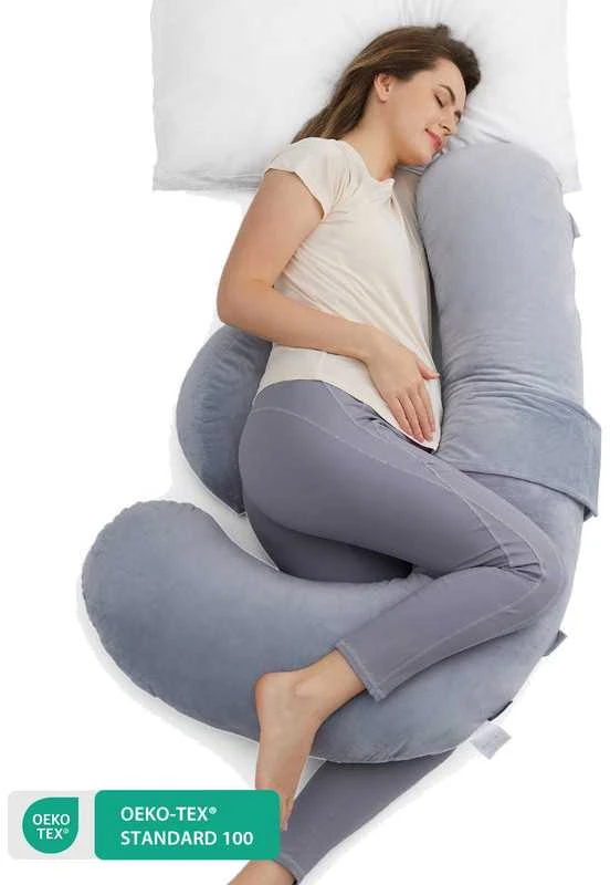 MOMCOZY NĖŠČIOSIOS PAGALVĖ, F FORMOS, VELVET Pilkas