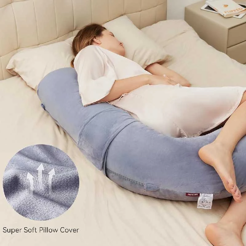 MOMCOZY NĖŠČIOSIOS PAGALVĖ, F FORMOS, VELVET Pilkas
