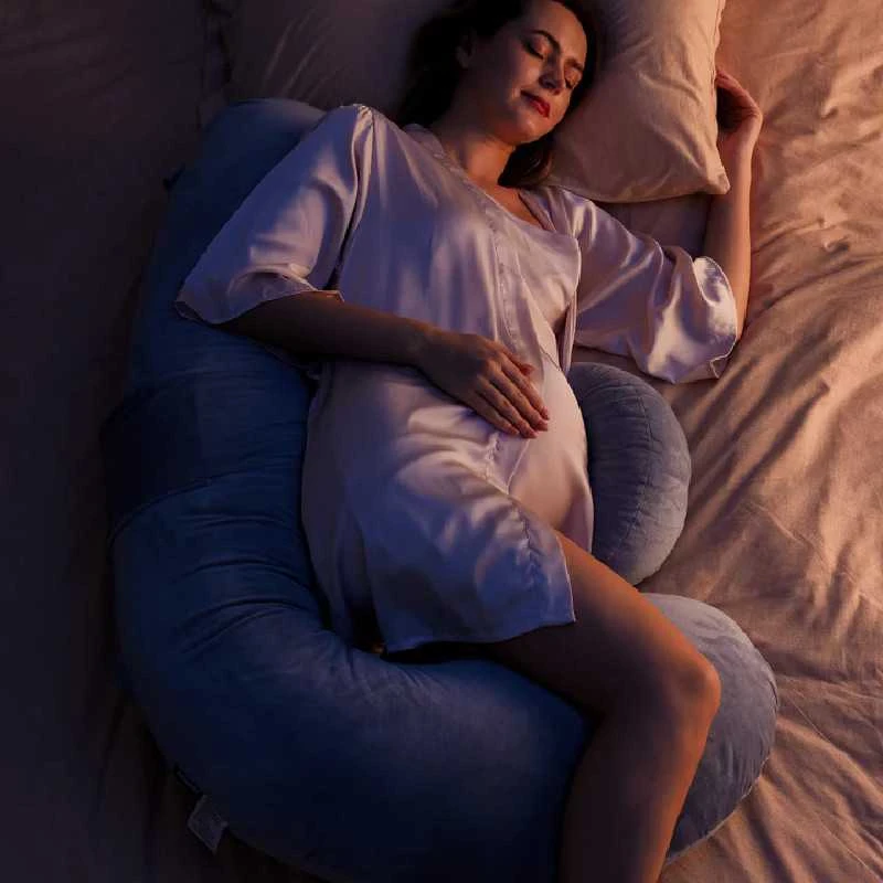 MOMCOZY NĖŠČIOSIOS PAGALVĖ, F FORMOS, VELVET Pilkas