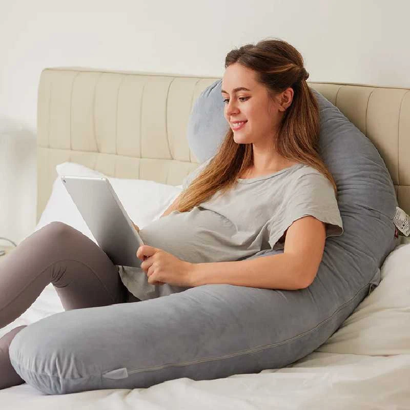 MOMCOZY NĖŠČIOSIOS PAGALVĖ, F FORMOS, VELVET Pilkas