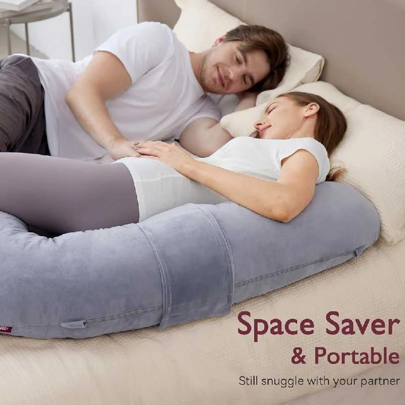 MOMCOZY NĖŠČIOSIOS PAGALVĖ, F FORMOS, VELVET Pilkas