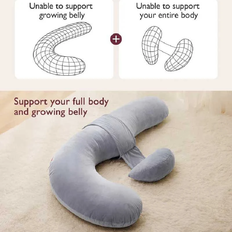 MOMCOZY NĖŠČIOSIOS PAGALVĖ, F FORMOS, VELVET Pilkas