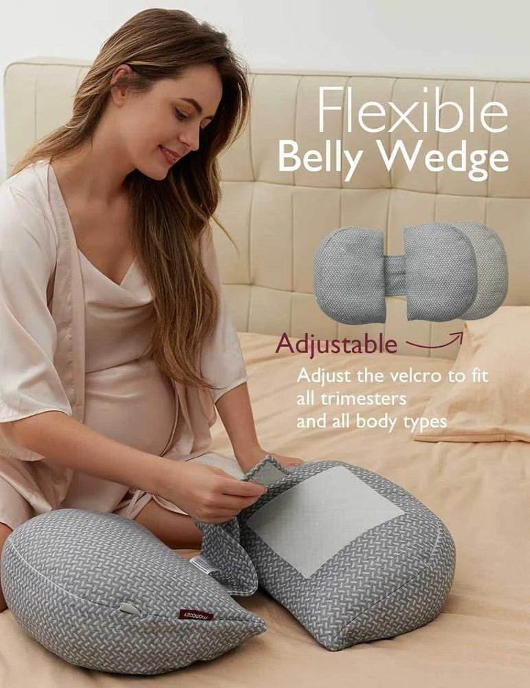 MOMCOZY NĖŠČIOSIOS PAGALVĖ, W FORMOS, Pilkas