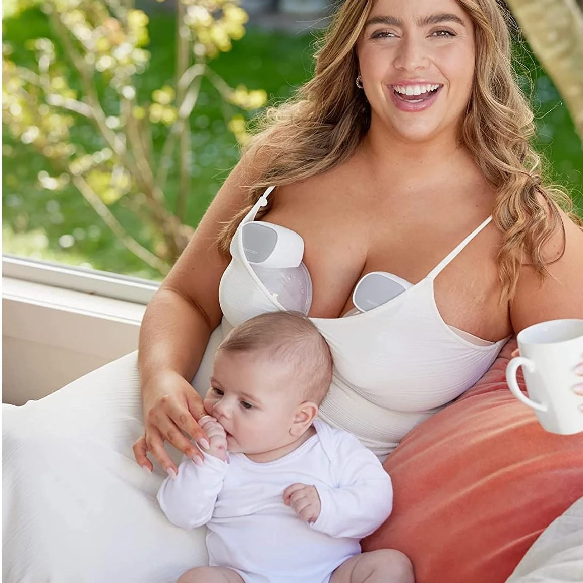 Dvigubas nešiojamas belaidis pientraukis Momcozy S9 Pro