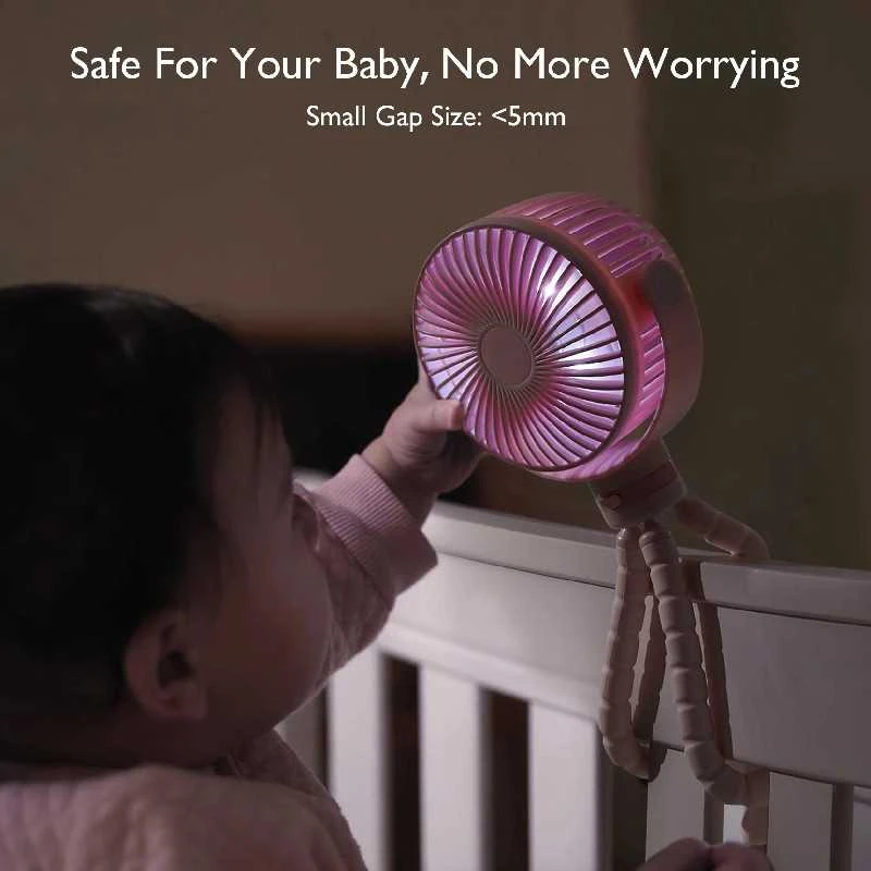 MOMCOZY NEŠIOJAMAS VEŽIMĖLIO VENTILIATORIUS, ROŽINIS