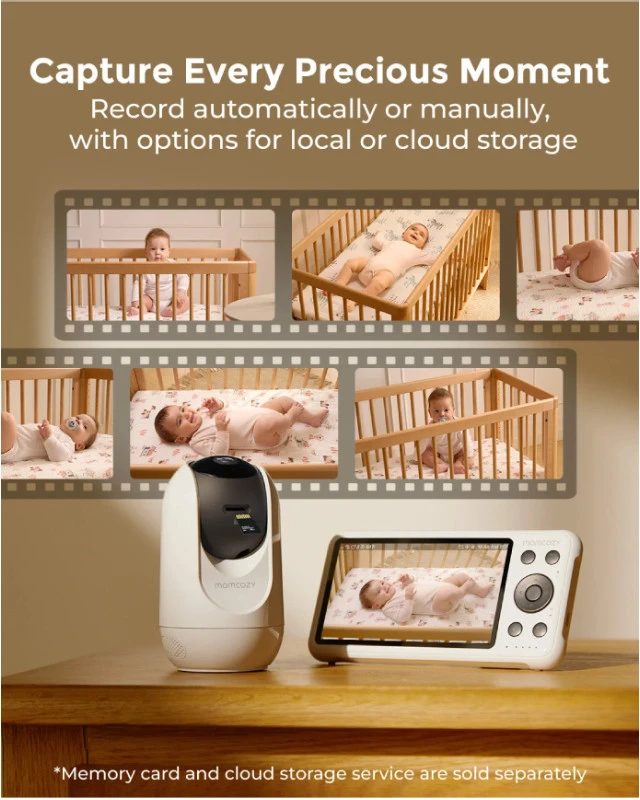 MOMCOZY PAPILDOMA KAMERA SMART 5.0 COLIŲ VIDEO AUKLEI BM04