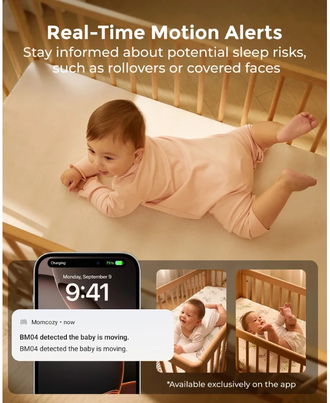 MOMCOZY PAPILDOMA KAMERA SMART 5.0 COLIŲ VIDEO AUKLEI BM04