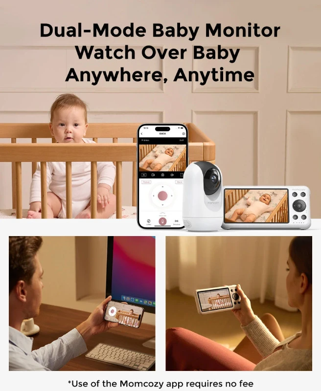 MOMCOZY PAPILDOMA KAMERA SMART 5.0 COLIŲ VIDEO AUKLEI BM04