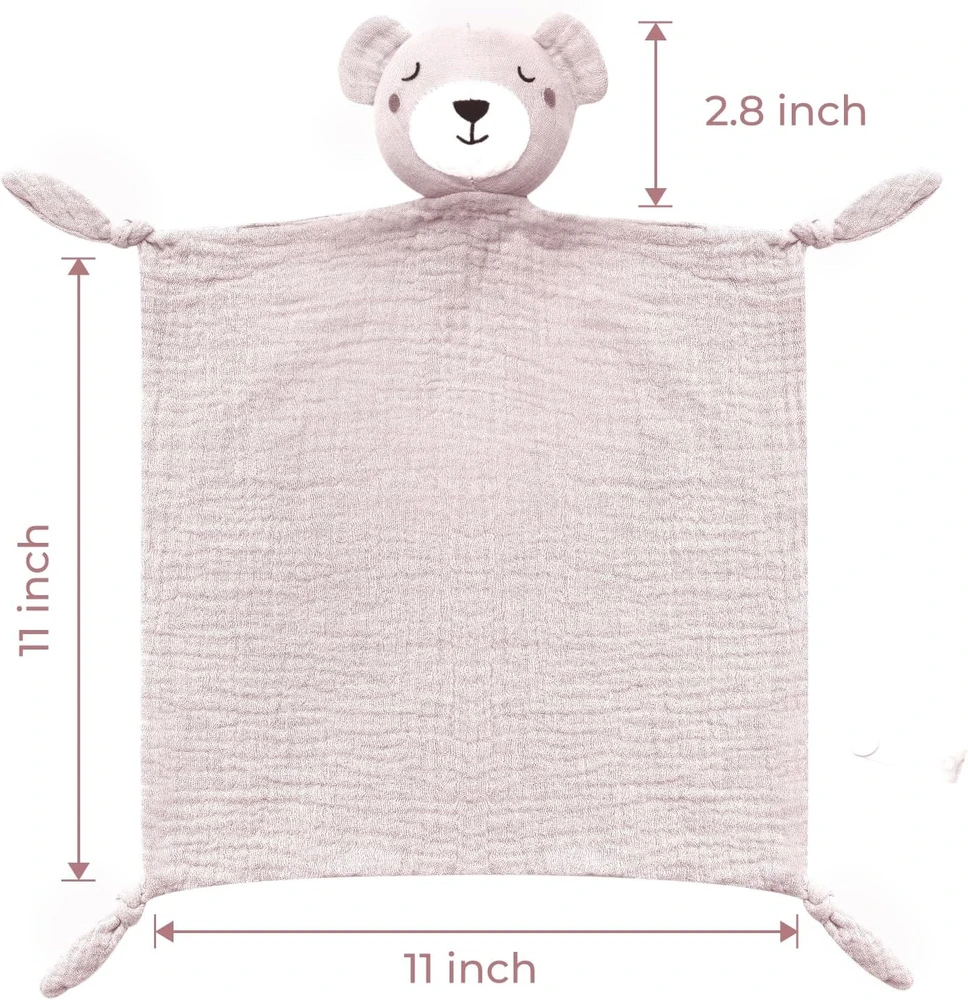 Momcozy medvilninis meškiukas kūdikiams, rožinė