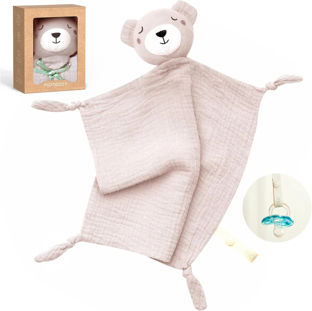 Momcozy medvilninis meškiukas kūdikiams, rožinė