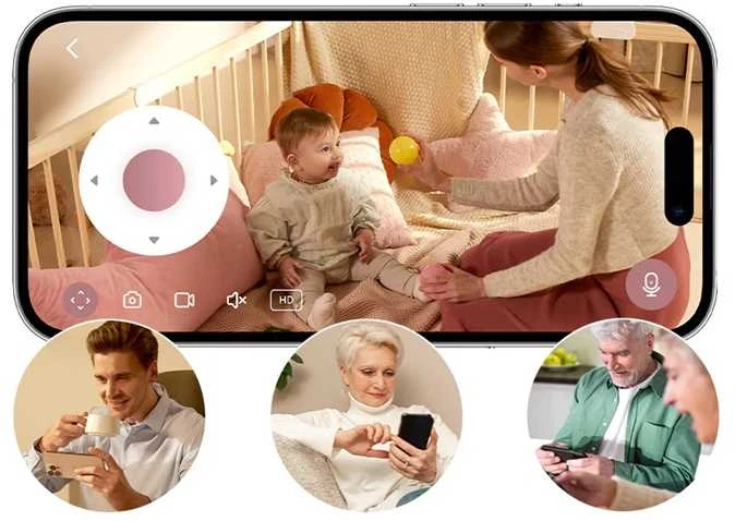 MOMCOZY SMART 5.0 COLIŲ VIDEO AUKLĖ BM04 SU WIFI FUNKCIJA