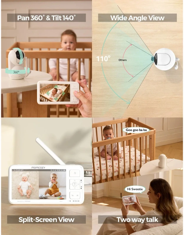 Momcozy BM014-WH12BA-A kūdikio garso jutiklis Balta