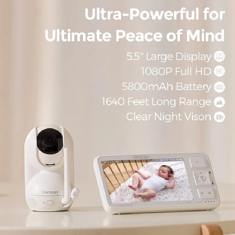 Momcozy BM014-WH12BA-A kūdikio garso jutiklis Balta