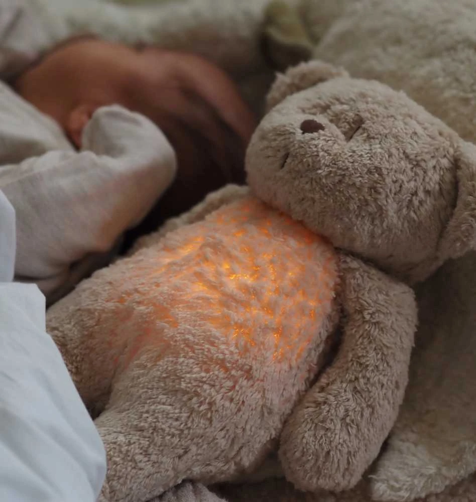 Moonie 2.0 migdukas Organic Humming Bear - Sand su garso įrašymo funkcija