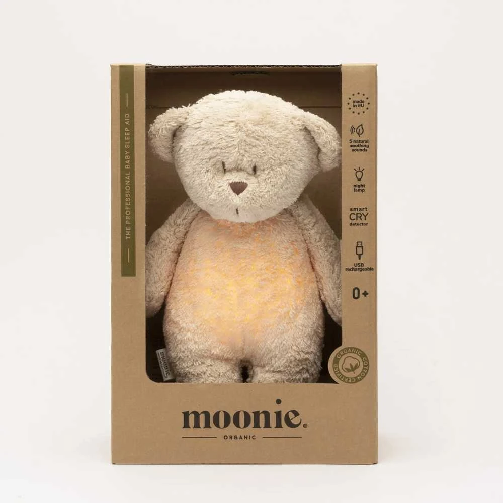 Moonie 2.0 migdukas Organic Humming Bear - Sand su garso įrašymo funkcija