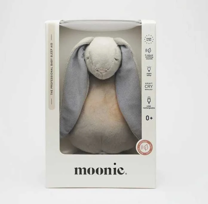 Moonie 2.0 migdukas Humming Bunny - Sidabrinis su garso įrašymo funkcija