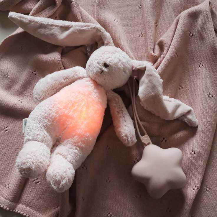 Moonie 2.0 migdukas Organic Humming Bunny - Rose su garso įrašymo funkcija