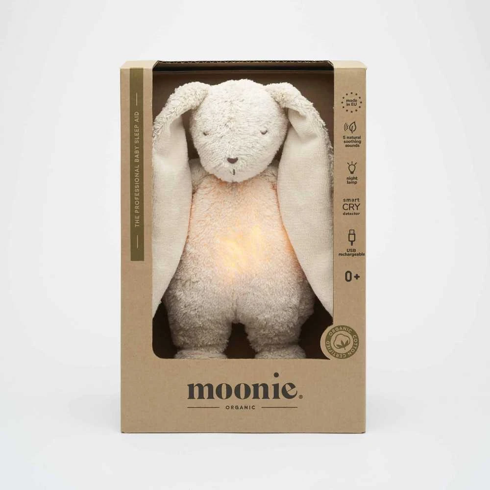 Moonie 2.0 migdukas Organic Humming Bunny - Sand su garso įrašymo funkcija