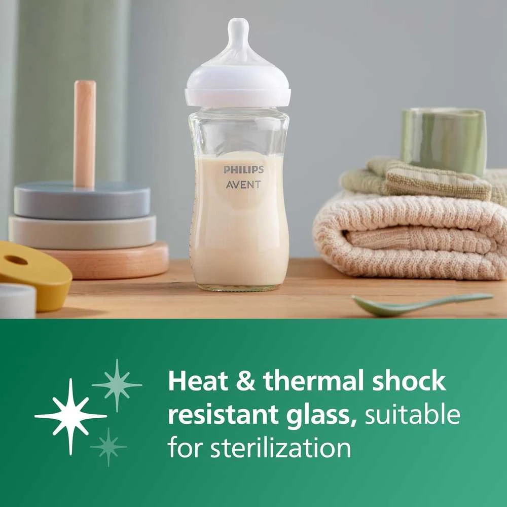 PHILIPS AVENT STIKLINIS BUTELIUKŲ RINKINYS NAUJAGIMIUI NATURAL RESPONSE SCD879/11