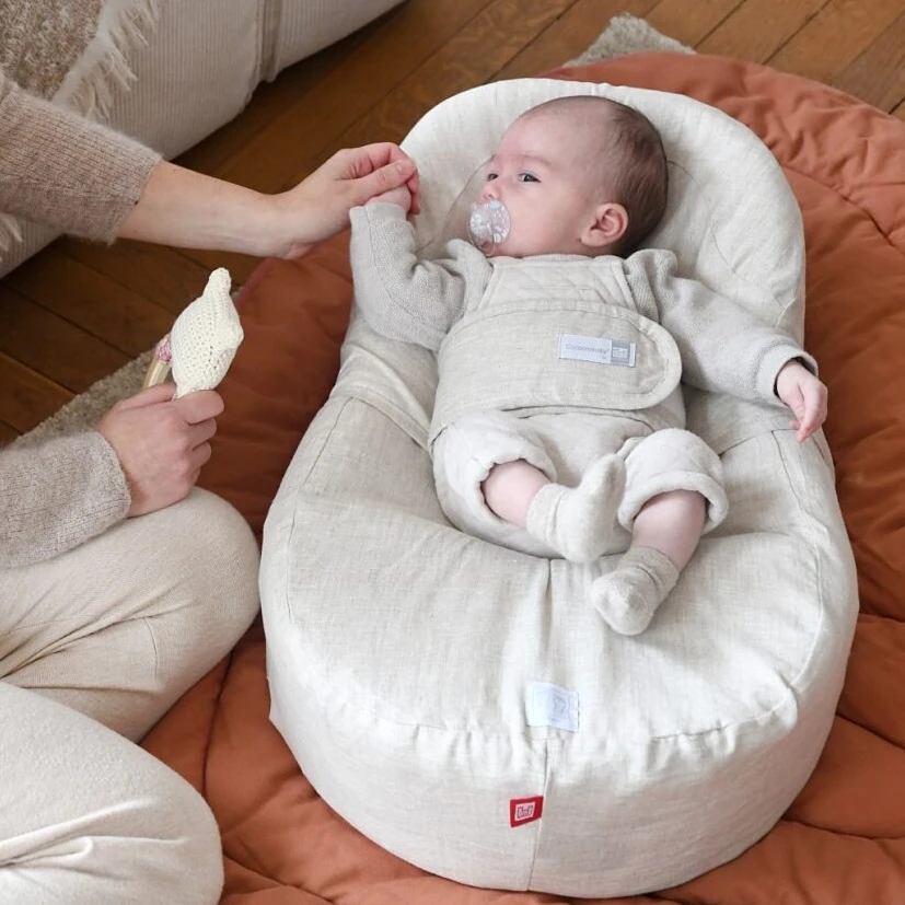 BEABA BY Raudonas CASTLE COCOONABABY GULTUKAS, LINEN NATURAL