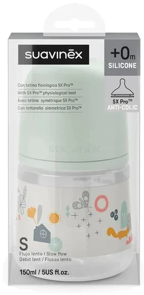 Suavinex Walk žalias buteliukas 150ml pakuotėje