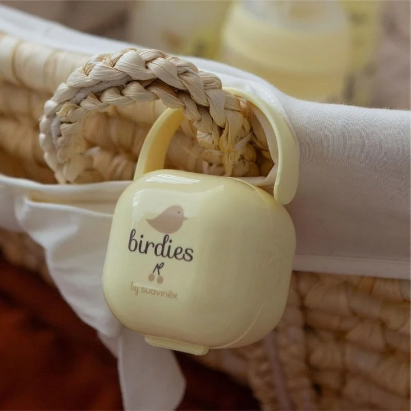 Mam Baby SUAVINEX ČIULPTUKO DĖŽUTĖ, BIRDIES BEIGE