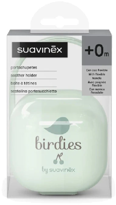 Mam Baby SUAVINEX ČIULPTUKŲ DĖŽUTĖ, BIRDIES Žalia