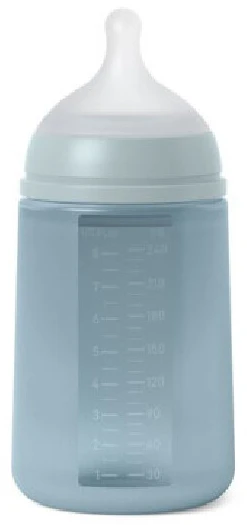 SUAVINEX COLOUR ESSENCE SILIKONINIS BUTELIUKAS 240 ML Mėlynas