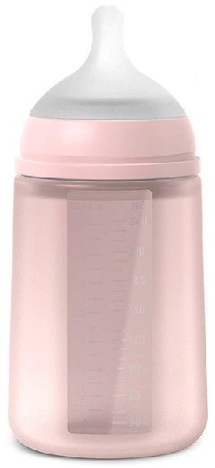 SUAVINEX COLOUR ESSENCE SILIKONINIS BUTELIUKAS 240 ML ROSE