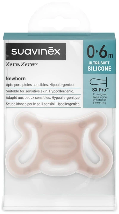 SUAVINEX FIZIOLOGINIS, HIPOALERGINIS ZERO ZERO ČIULPTUKAS SX PRO 0-6 MĖN., MEDIUM
