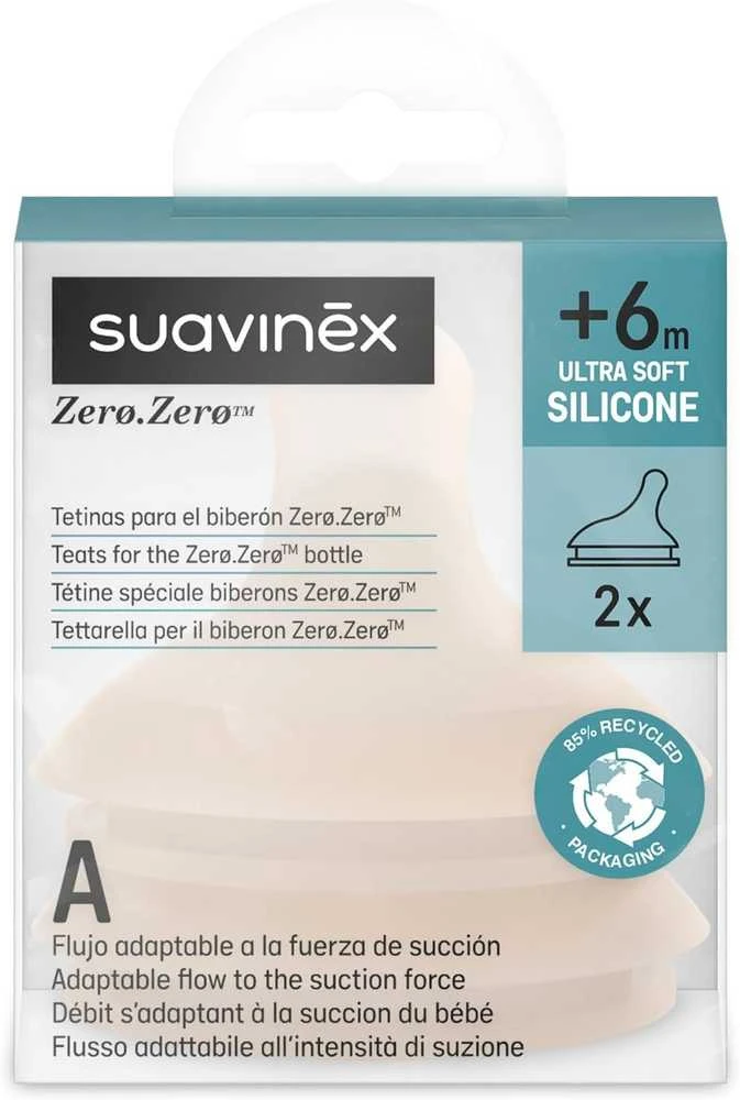 Suavinex Zero Zero žindukai 6m+ pakuotėje