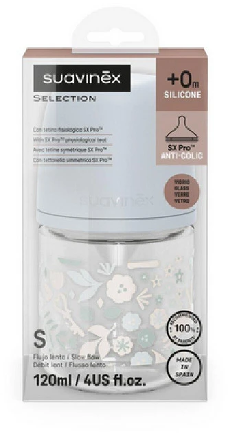 Suavinex stiklinis buteliukas 120 ml Wonderland pakuotė