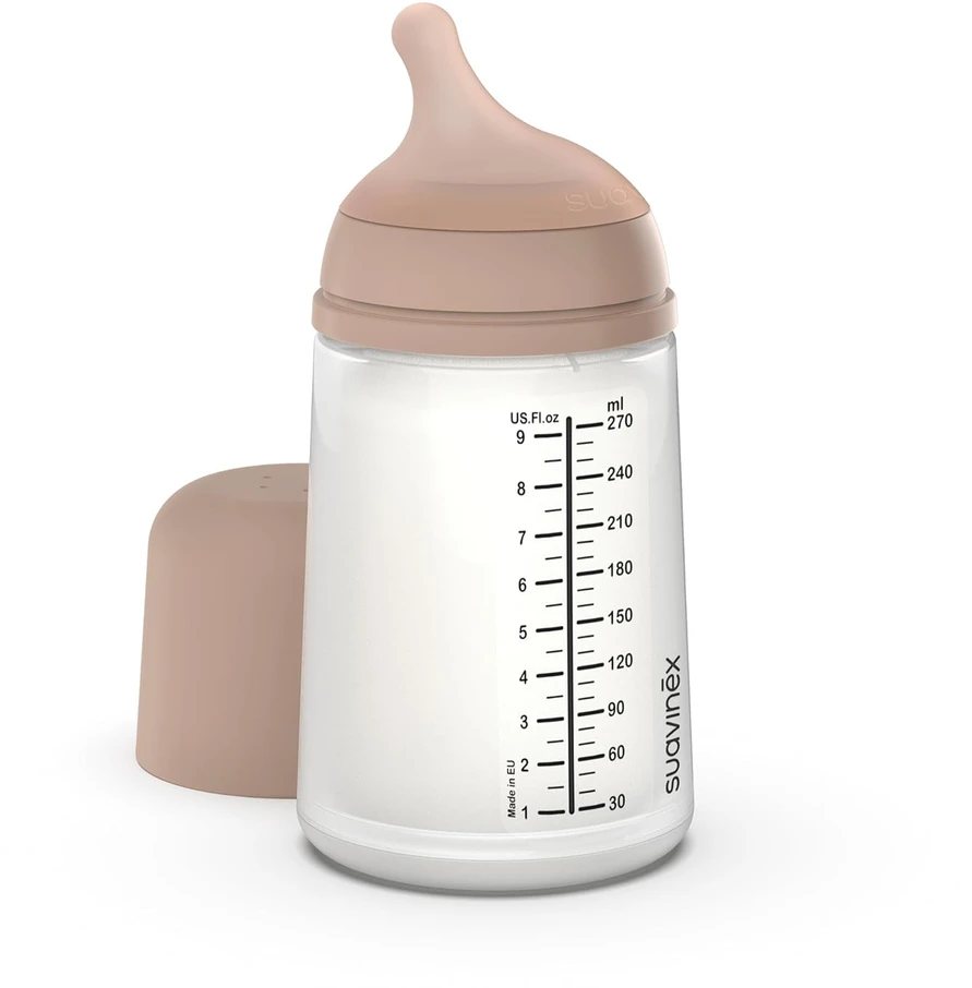 SUAVINEX ZERO ZERO ANTI-COLIC BUTELIUKAS SU VIDUTINĖS SROVĖS ŽINDUKU, 270 ML, NUO +3 MĖN., MEDIUM