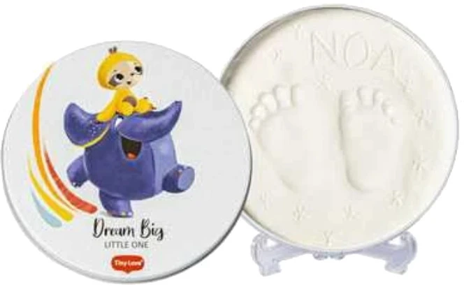 TINY LOVE MAGIC BOX ROUND ATMINIMO DĖŽUTĖ SU KŪDIKIO RANKOS IR PĖDOS ATSPAUDU