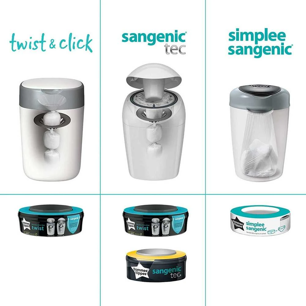 Tommee Tippee kasetės sauskelnių konteineriui Sangenic Twist, 6 vnt.