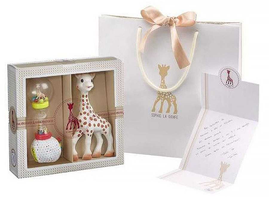 Sophie La Girafe VULLI SOPHIE LA GIRAFFE DOVANŲ RINKINYS SU BARŠKUČIU