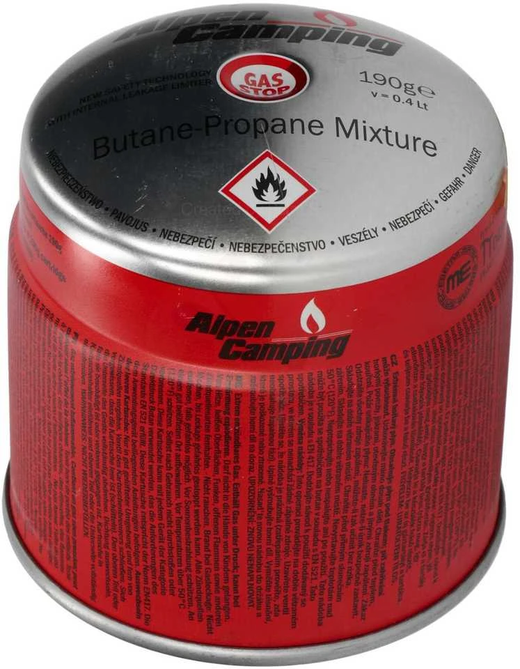 Dujų balionėlis ALPEN CAMPING 190gr.