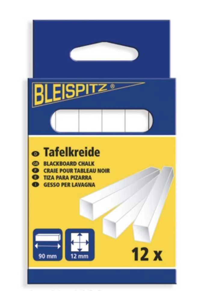 Kreida Bleispitz kvadratinė 90mm 12 vnt.