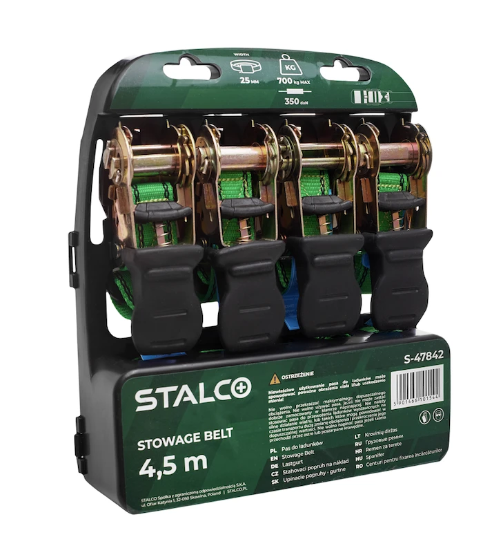 Stalco Krovinio tvirtinimo diržas 4,5m x 25mm, 700kg, 4vnt.