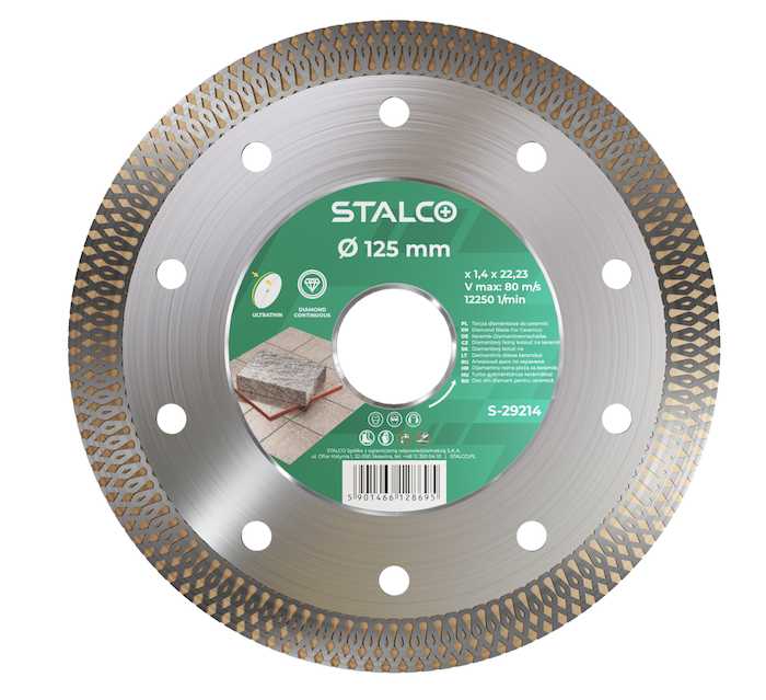 Stalco Perfect Deimantinis diskas keramikai STALCO 125x1,4mm