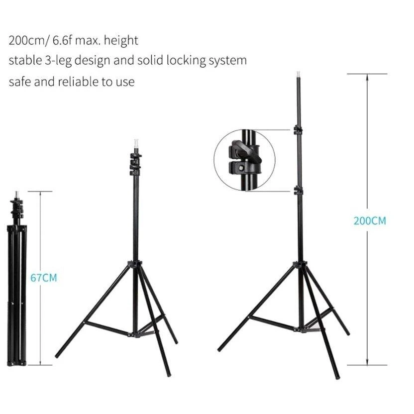 1 stovas su 1 soft box (2 lempos)