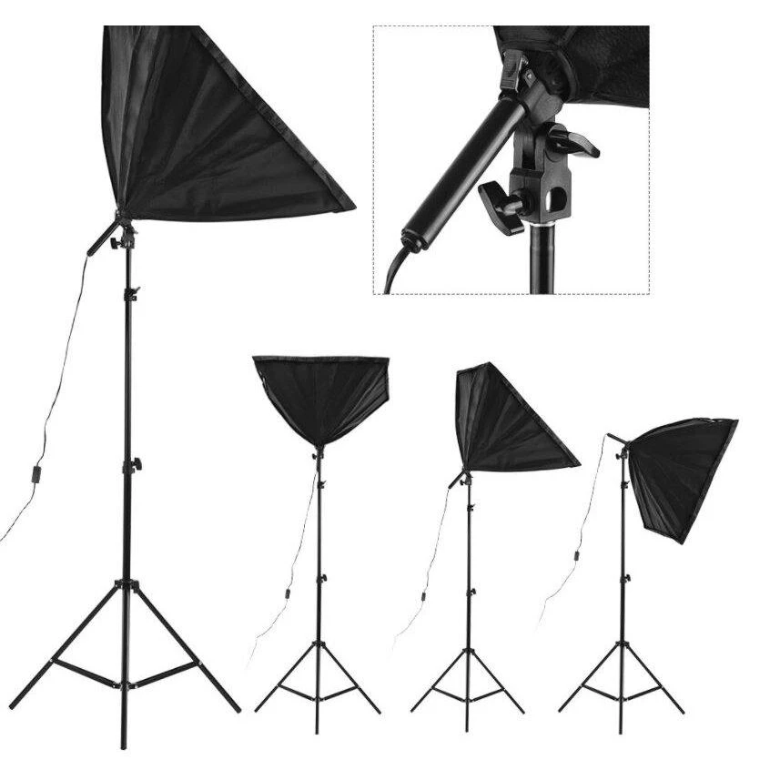 1 stovas su 1 soft box (2 lempos)