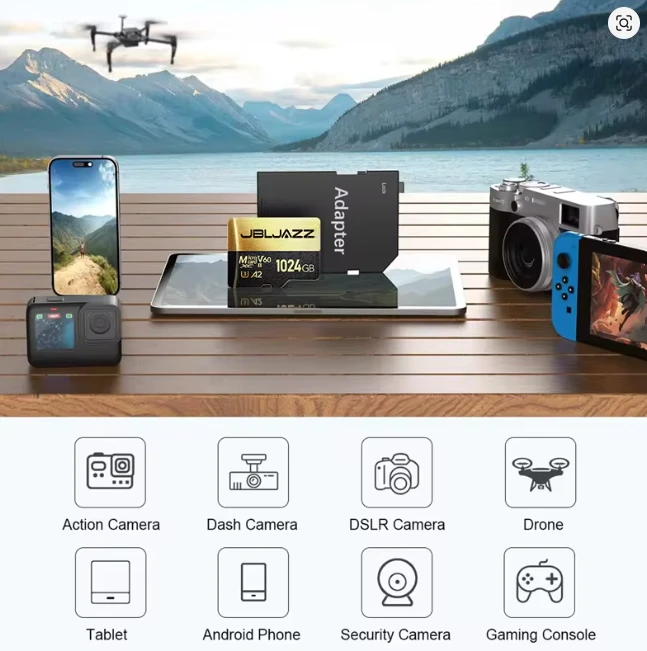 256 GB Micro SD tipo atminties kortelė