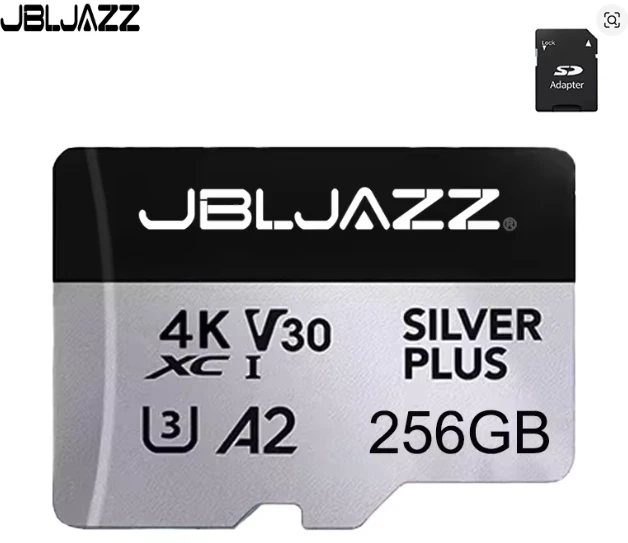 256 GB Micro SD tipo atminties kortelė