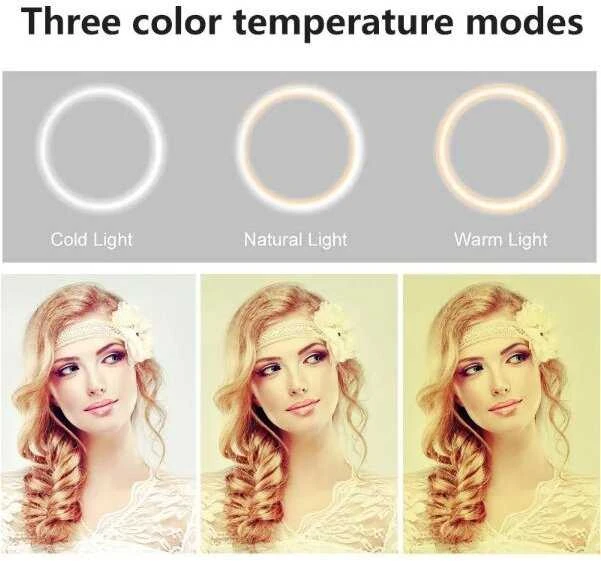 26 CM LED žiedo lempa su trikoju stovu