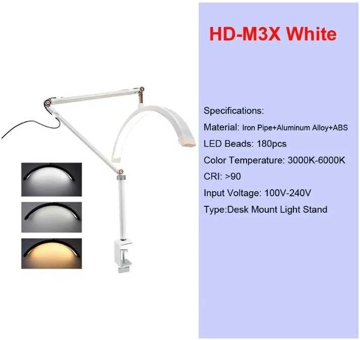 Andoer firmos LED šviesos apšvietimo sistema HD-M3X - juodos spalvos